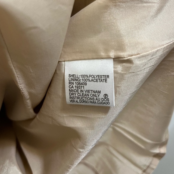 Tahari Champagne Cocktail Dress with jeweled neckline size 8 - Picture 6 of 7